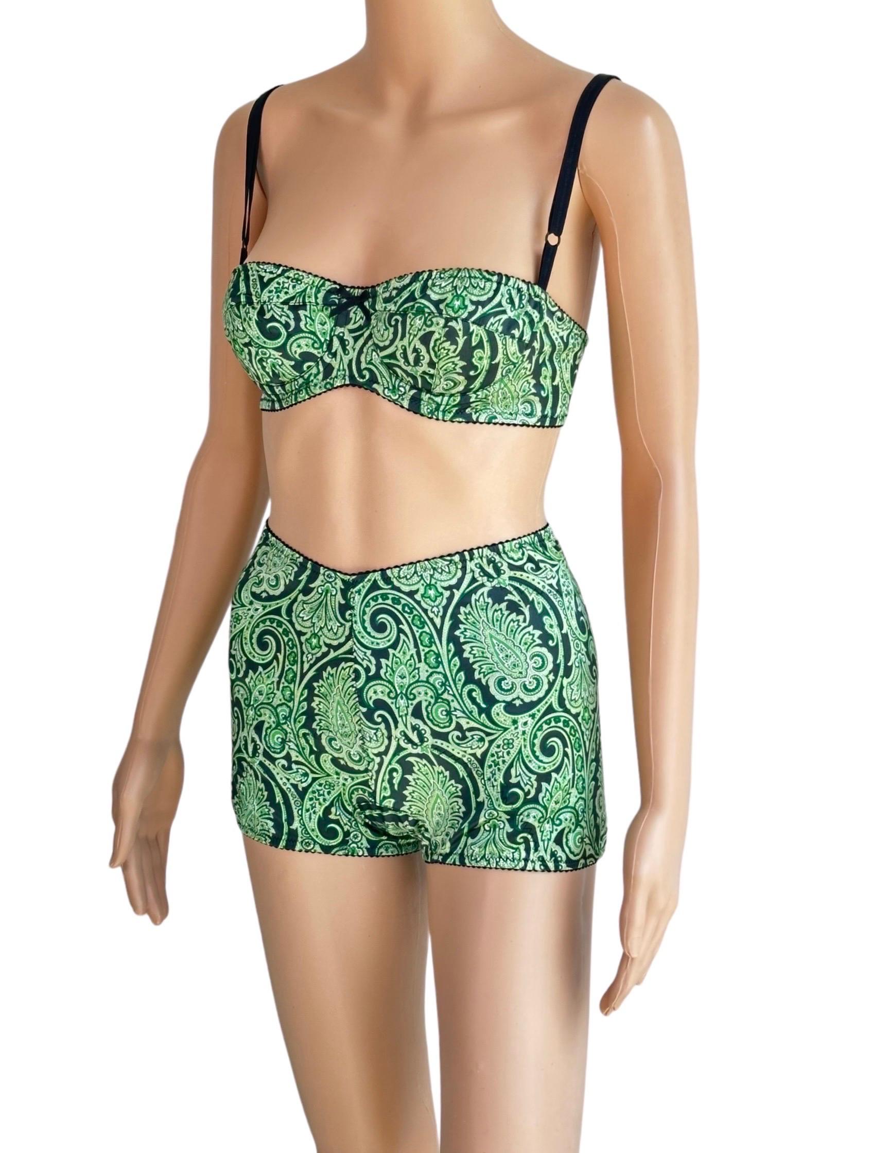 Dolce & Gabbana S/S 2000 Runway Bra Bralette Top & Shorts 2 Piece Set Ensemble 3