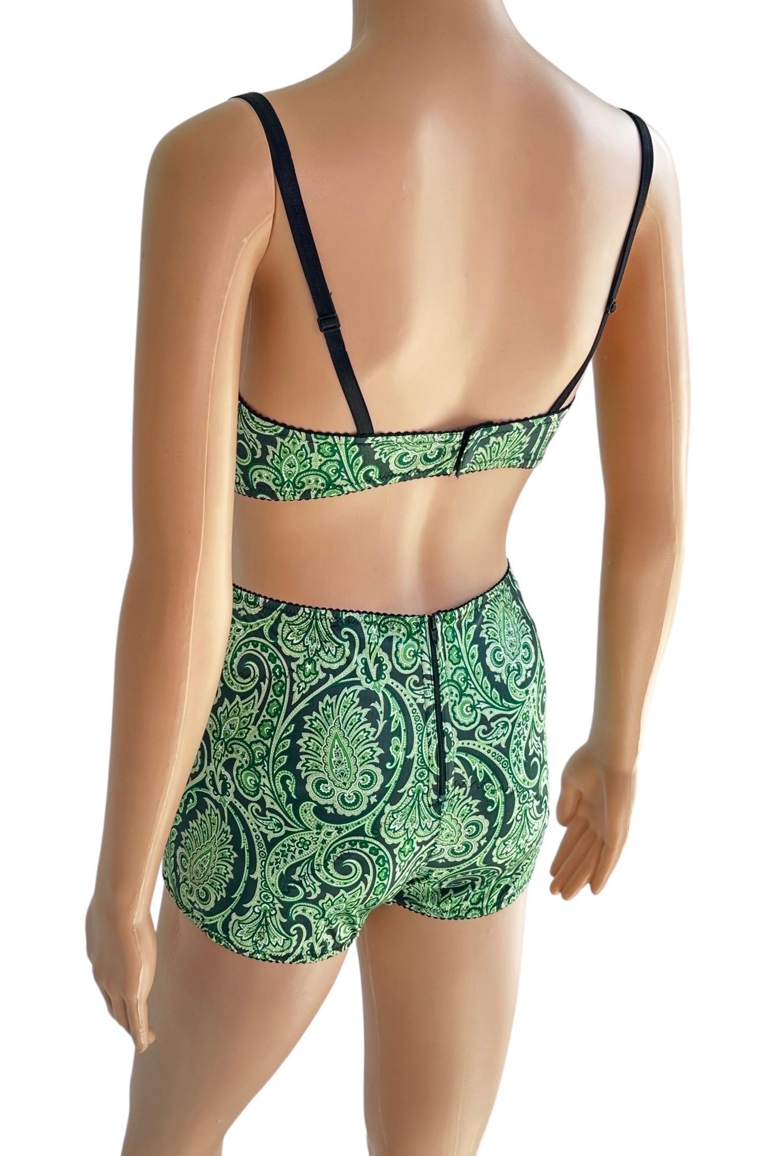 Dolce & Gabbana S/S 2000 Runway Bra Bralette Top & Shorts 2 Piece Set Ensemble 4