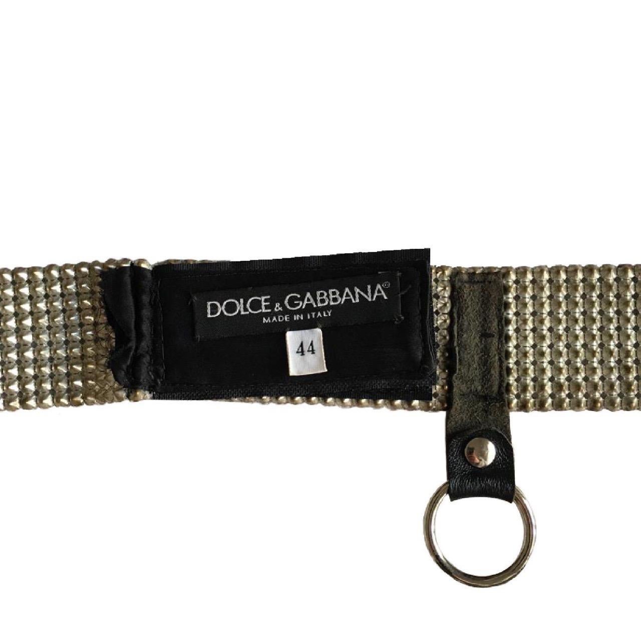Dolce & Gabbana Swarovski Belt from the Spring Summer 2000 “Mix & Match” collection.

Swarovski Crystals with leather tab and Velcro closure system.

Size IT 44