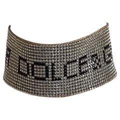 Dolce & Gabbana S/S 2000 Swarovski Logo Choker
