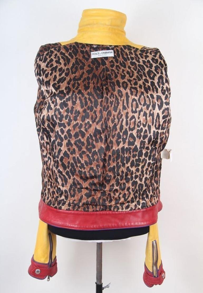 DOLCE & GABBANA  S/S 2001  Leather Sport ‘Michigan’ Jacket For Sale 5