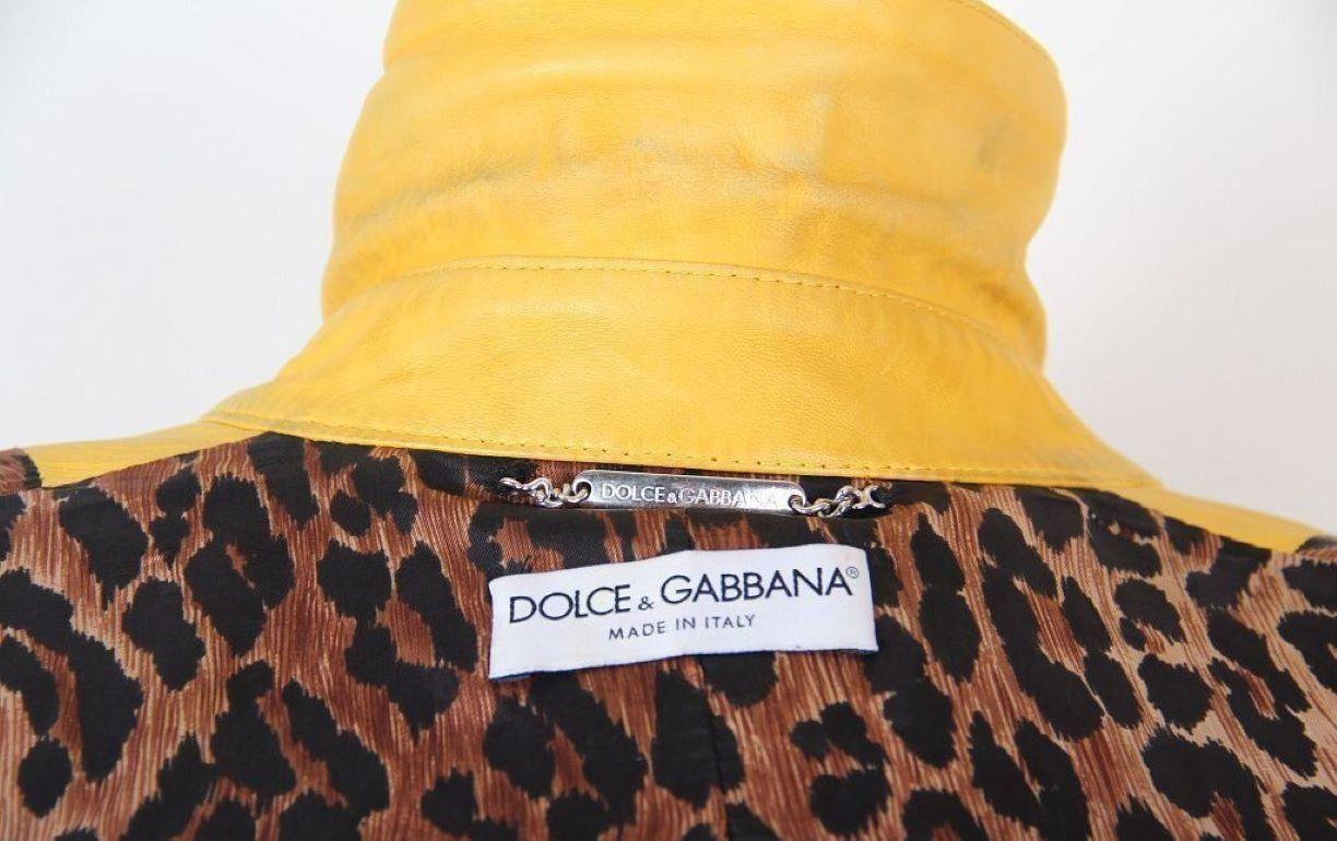 DOLCE & GABBANA  S/S 2001  Leather Sport ‘Michigan’ Jacket For Sale 3