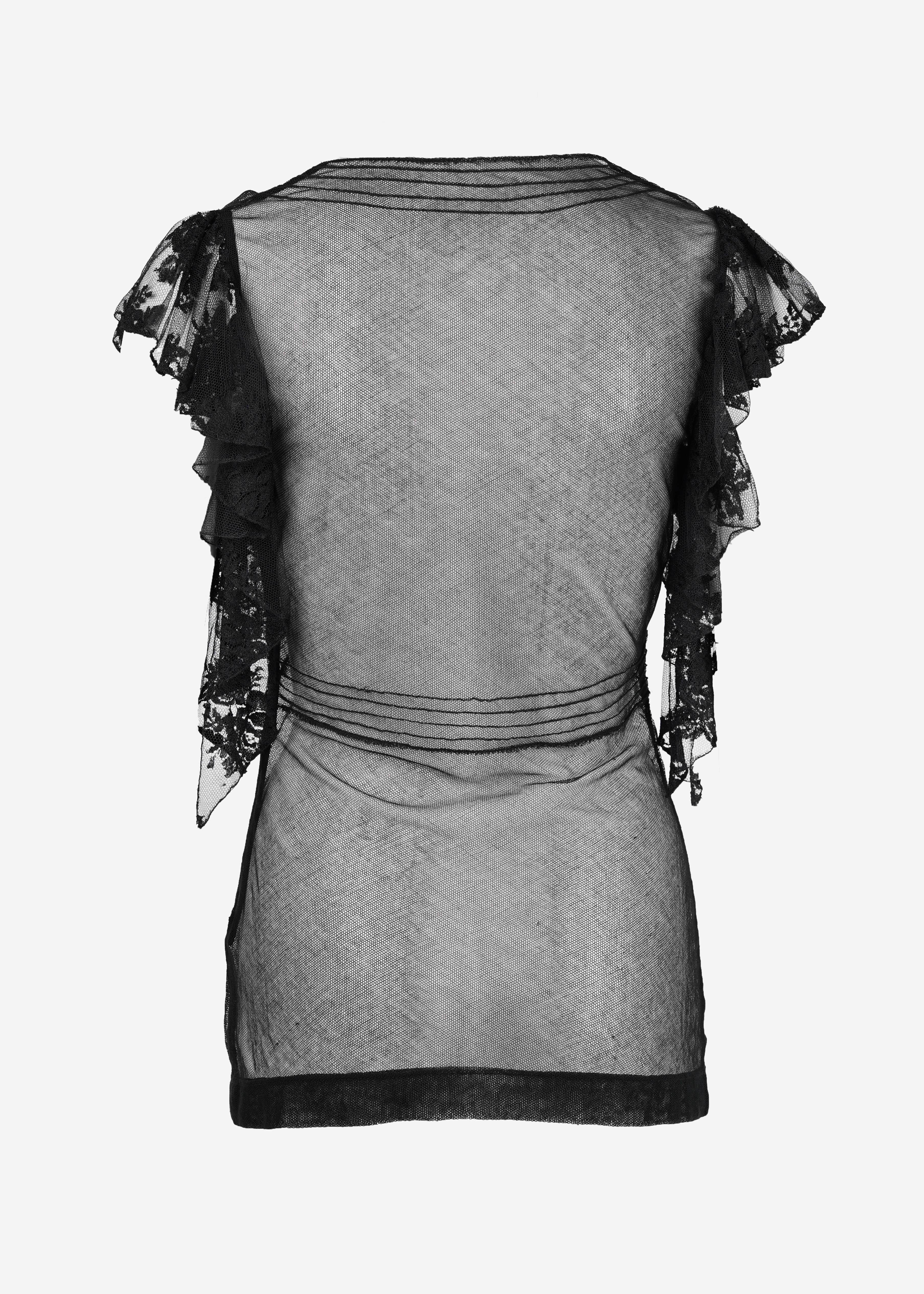 Dolce & Gabbana S/S 2002 Top en dentelle et maille noir Taille S/M Pour femmes en vente
