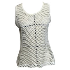Dolce & Gabbana S/S 2002 Fishnet Cotton Tank Top