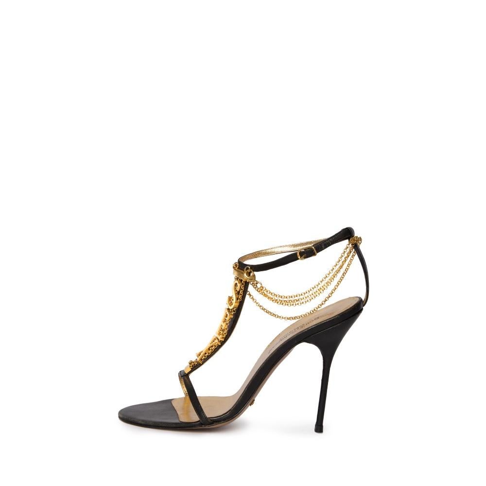 Dolce & Gabbana S/S 2003 Talons aiguilles en cuir noir Excellent état - En vente à Eivissa, ES