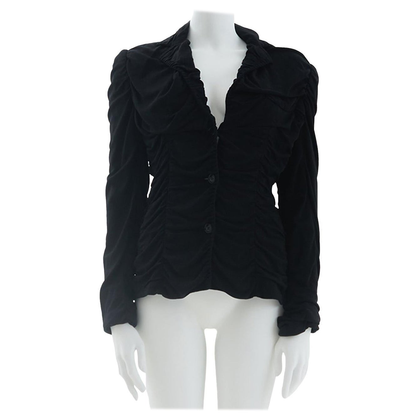 Dolce & Gabbana S/S 2003 Black ruched jacket