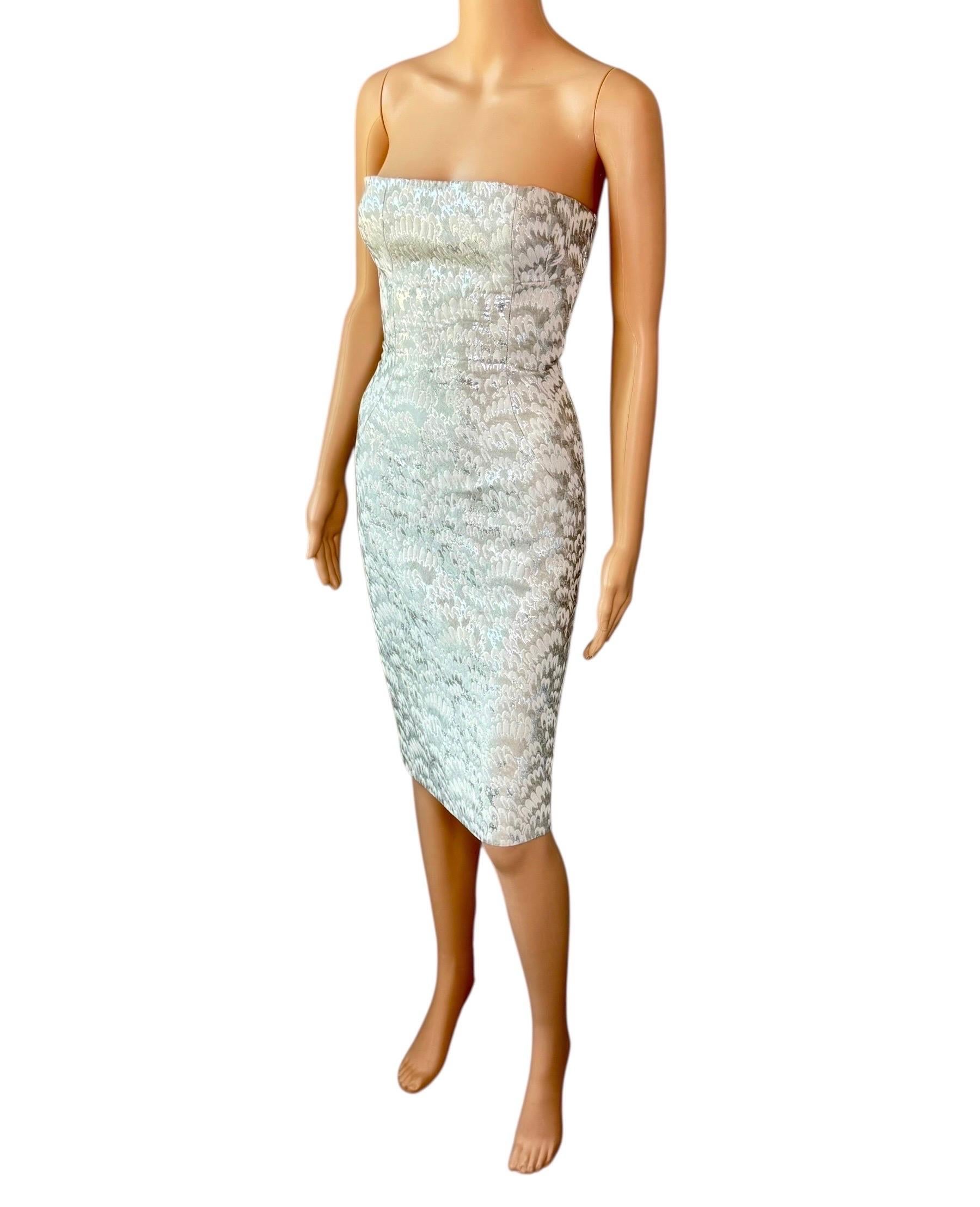 Dolce & Gabbana - P/E 2003 - Vestito Midi Bodycon con pizzo e corsetto in vendita 6