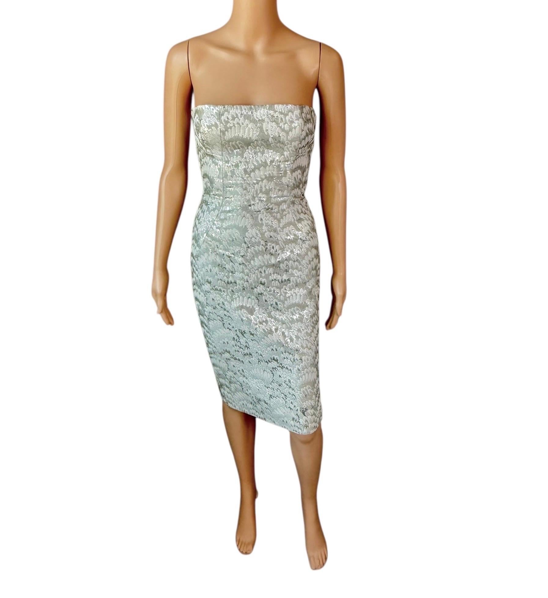 Dolce & Gabbana - P/E 2003 - Vestito Midi Bodycon con pizzo e corsetto in vendita 8