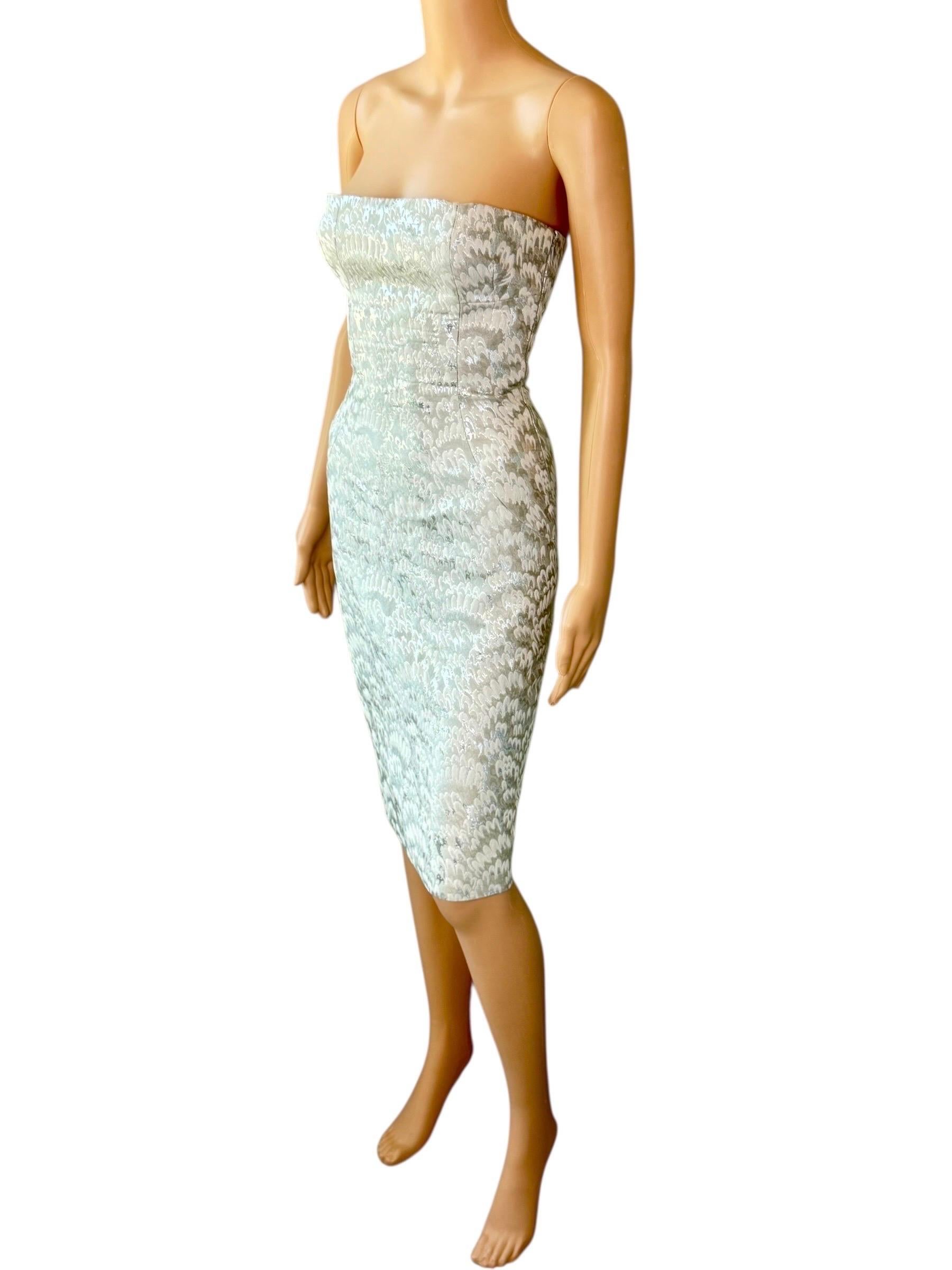 Dolce & Gabbana - P/E 2003 - Vestito Midi Bodycon con pizzo e corsetto in vendita 10