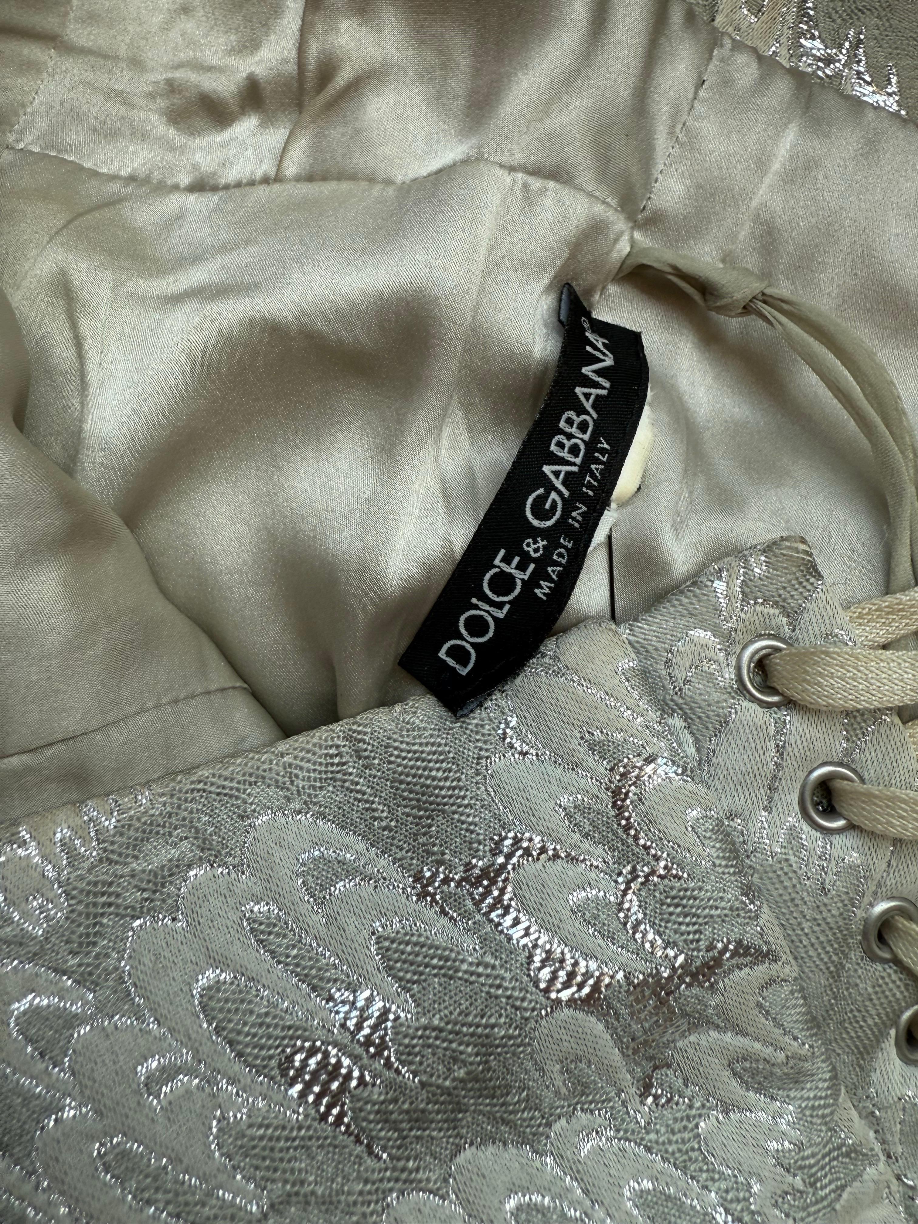 Dolce & Gabbana - P/E 2003 - Vestito Midi Bodycon con pizzo e corsetto in vendita 13