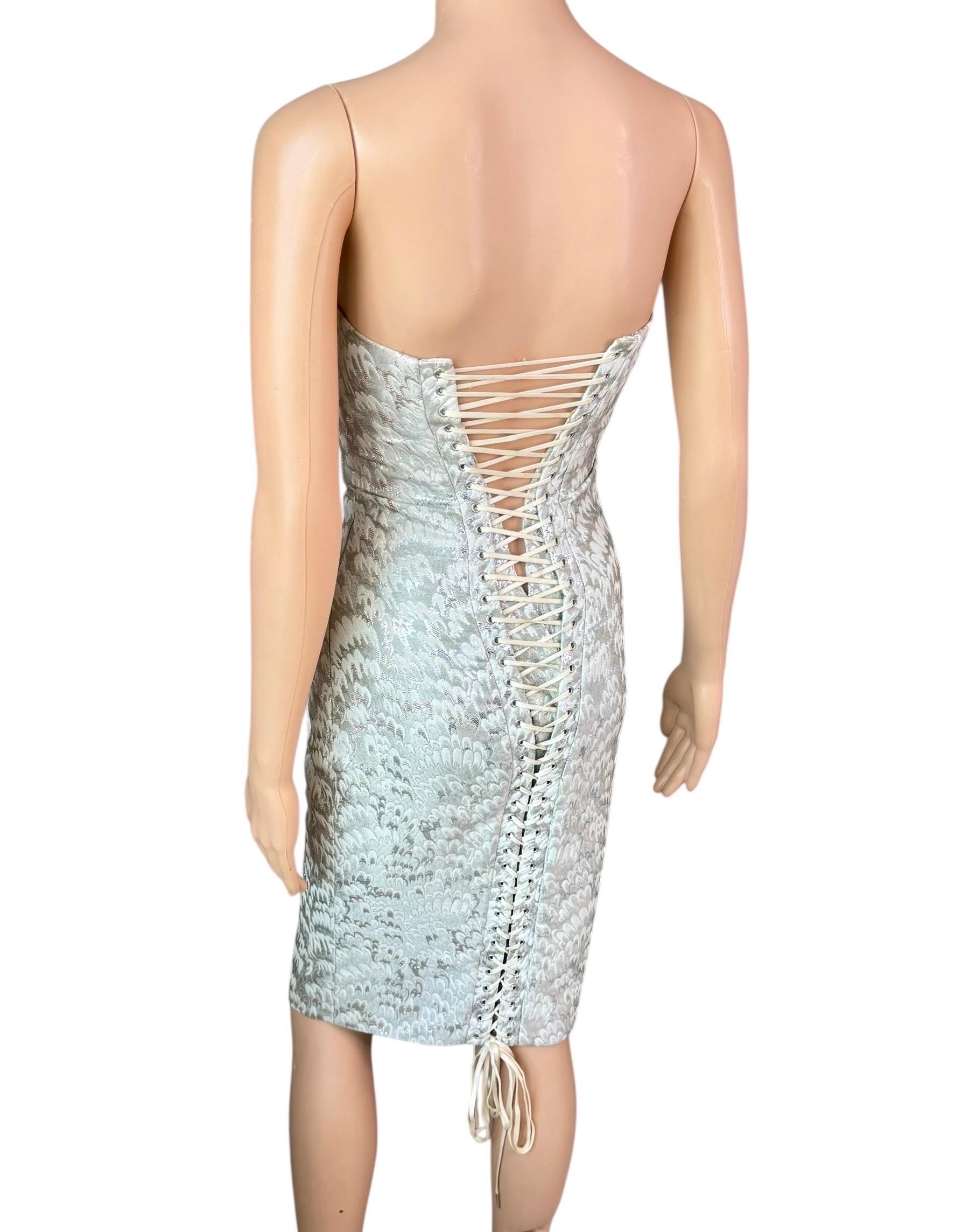 Donna Dolce & Gabbana - P/E 2003 - Vestito Midi Bodycon con pizzo e corsetto in vendita