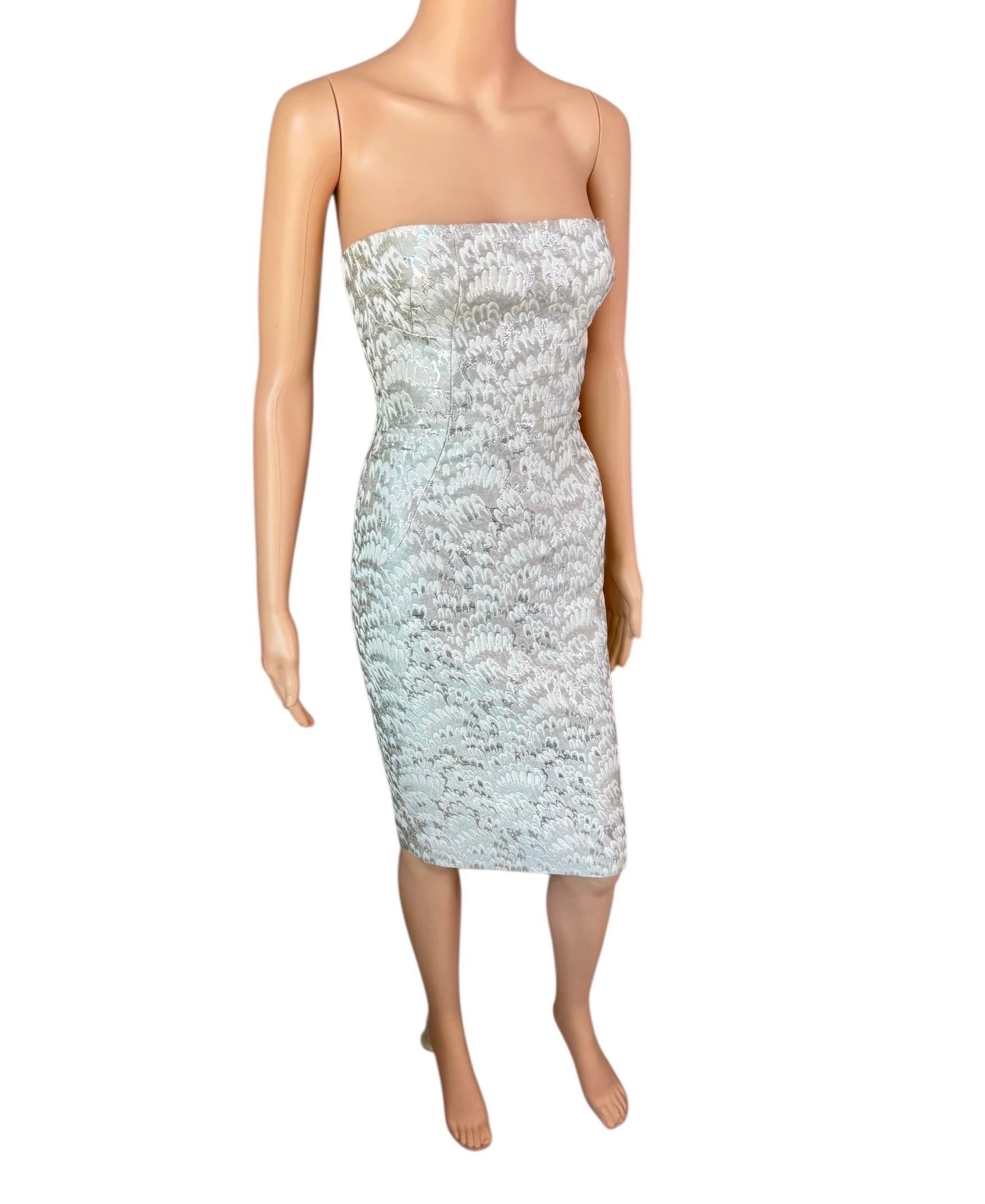 Dolce & Gabbana - P/E 2003 - Vestito Midi Bodycon con pizzo e corsetto in vendita 3