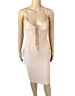 Dolce & Gabbana S/S 2003 Corset Lace-Up Bustier Bodycon Dress