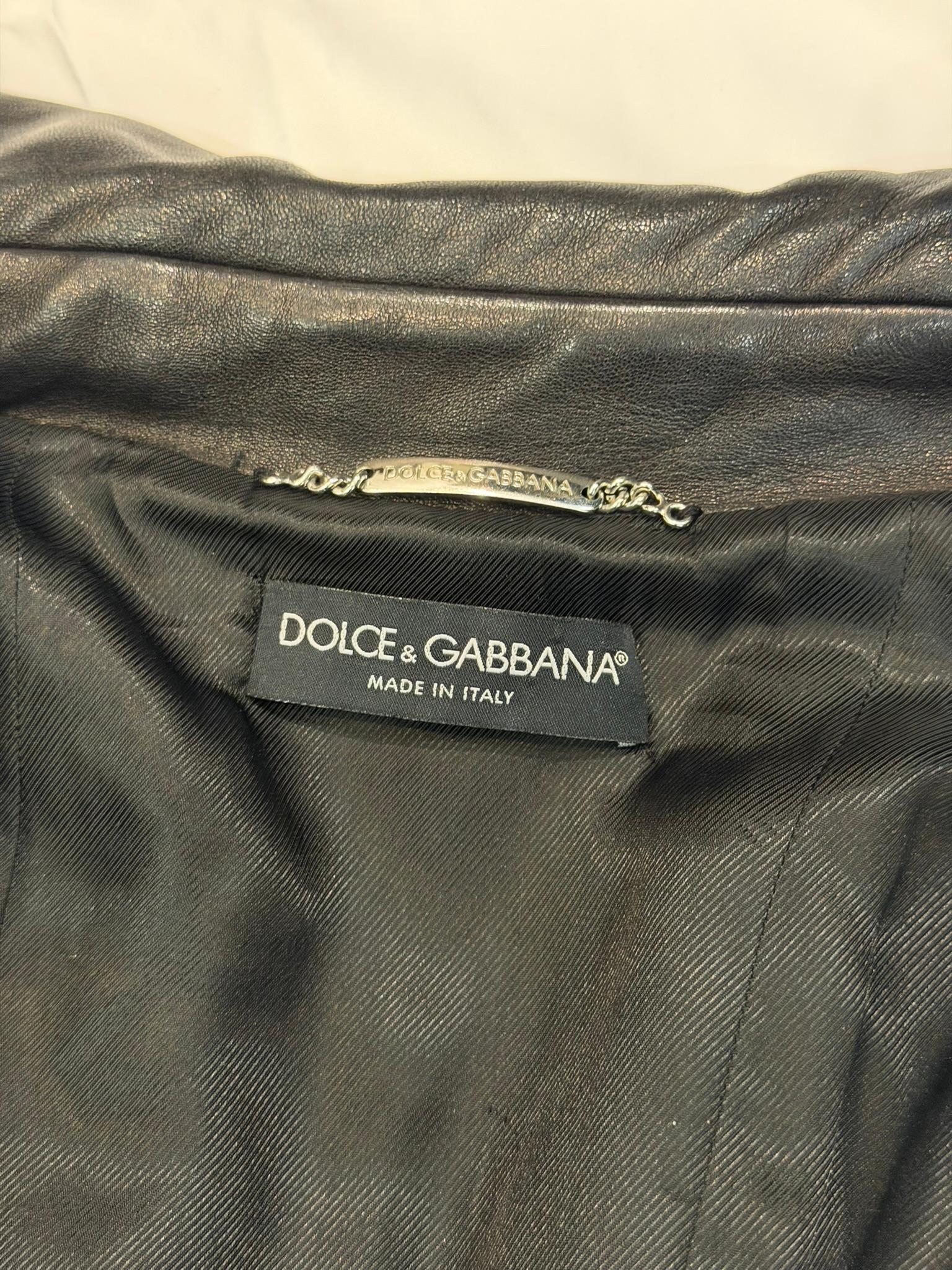 Dolce & Gabbana S/S 2003 Korsett Lederjacke mit Schnürung im Angebot 5