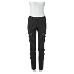 Dolce & Gabbana S/S 2003 Runway “SEX” Bondage Cargo Pinstripe Pants IT38