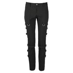 Dolce & Gabbana S/S 2003 Runway “SEX” Bondage Cargo Pinstripe Pants IT38