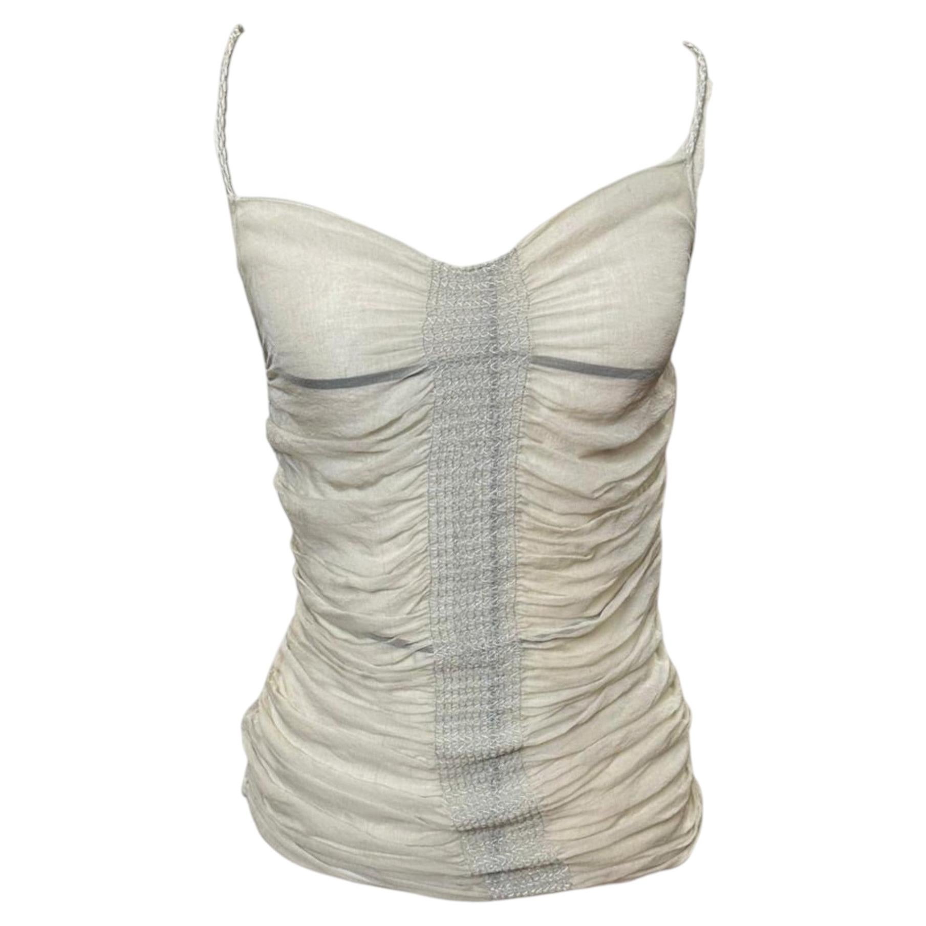 Dolce & Gabbana S/S 2003 Transparentes Drapierungsoberteil