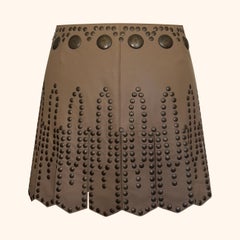 Dolce & Gabbana S/S 2003 Studded Leather Mini Skirt