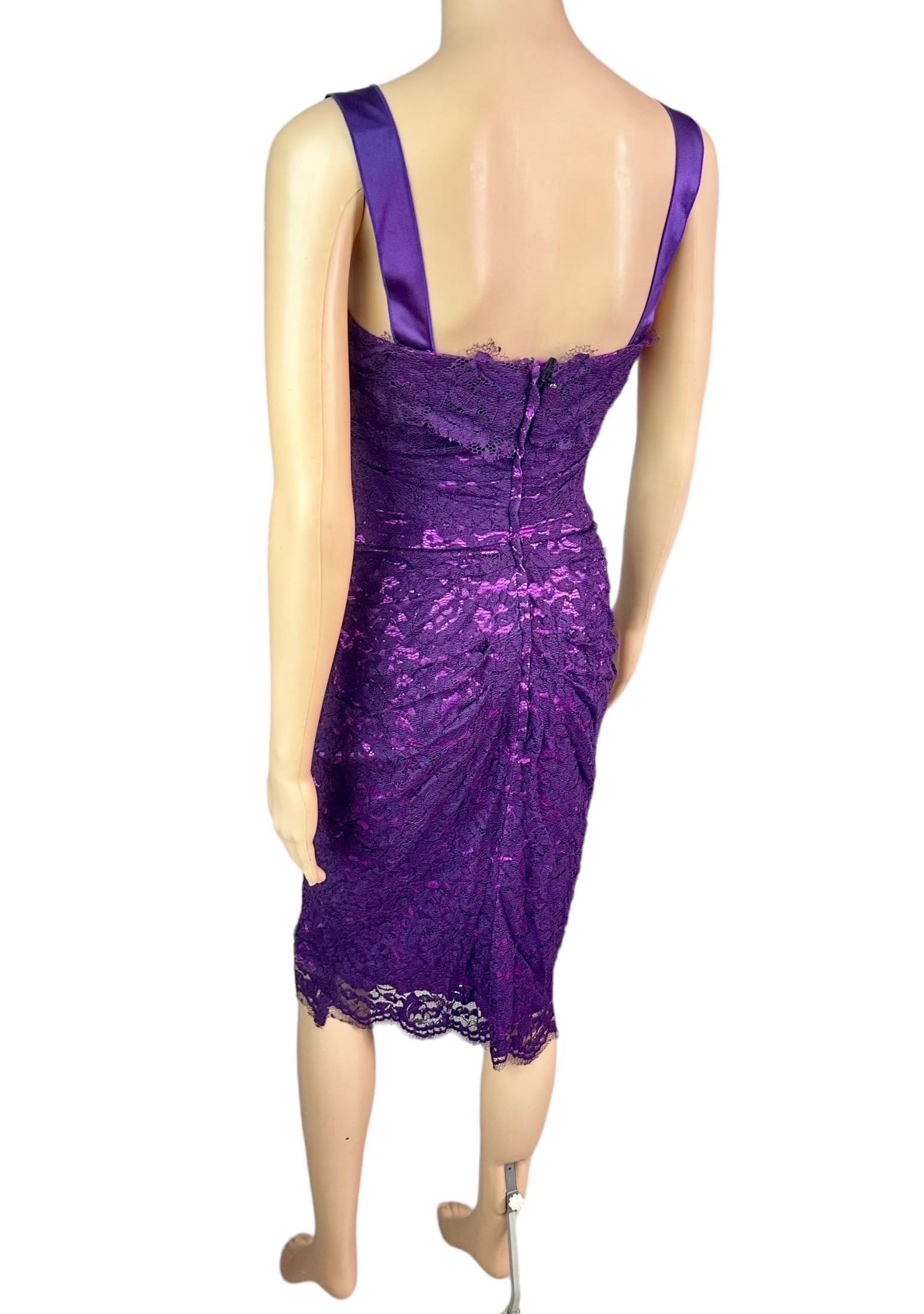 Dolce & Gabbana - P/E 2012 - Vestito midi in pizzo con bustier e corsetto non indossato In condizioni Nuovo in vendita a Naples, FL