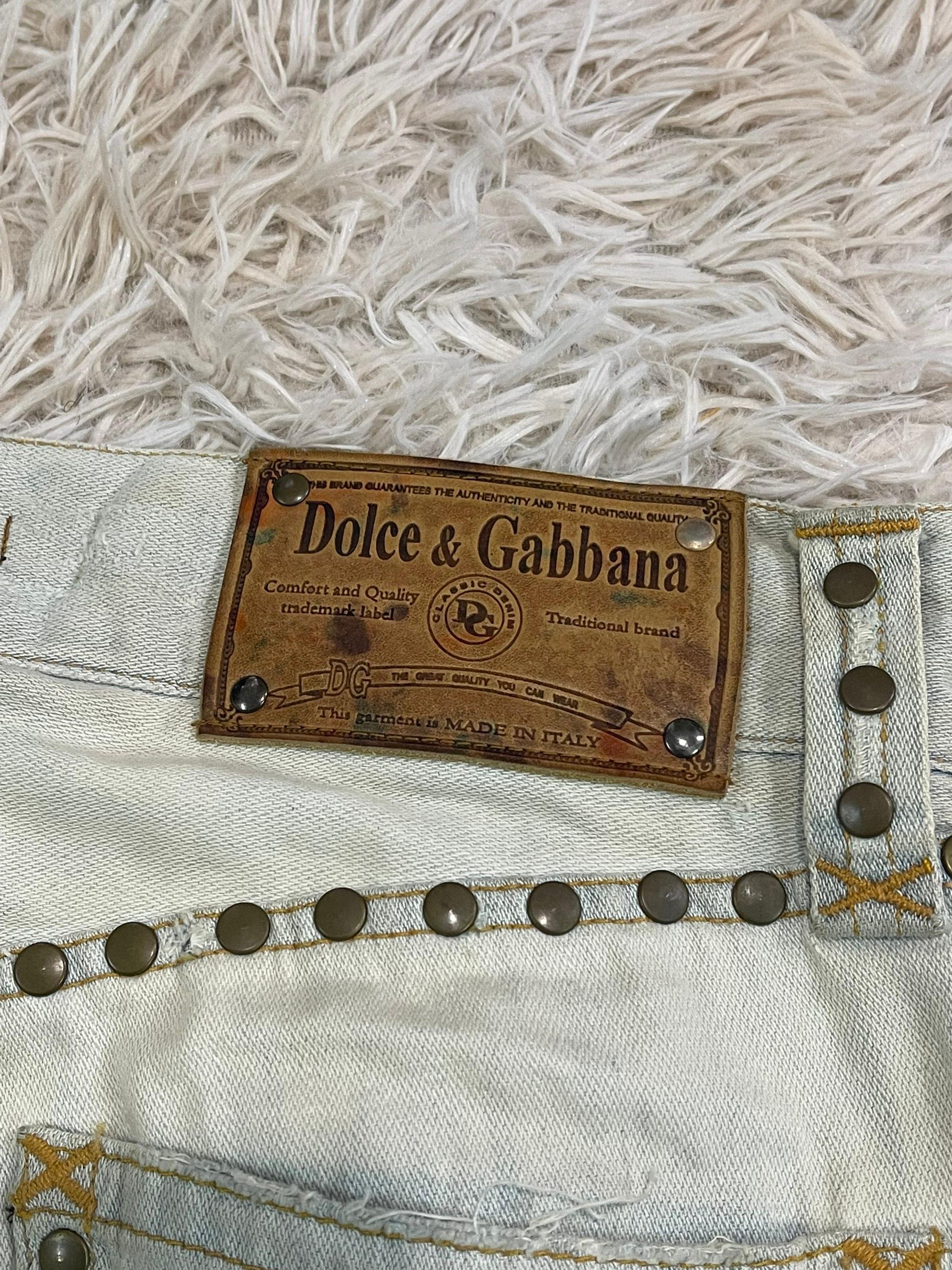 Dolce Gabbana S/S2006 Worn and Distressed Leopard Jeans 2