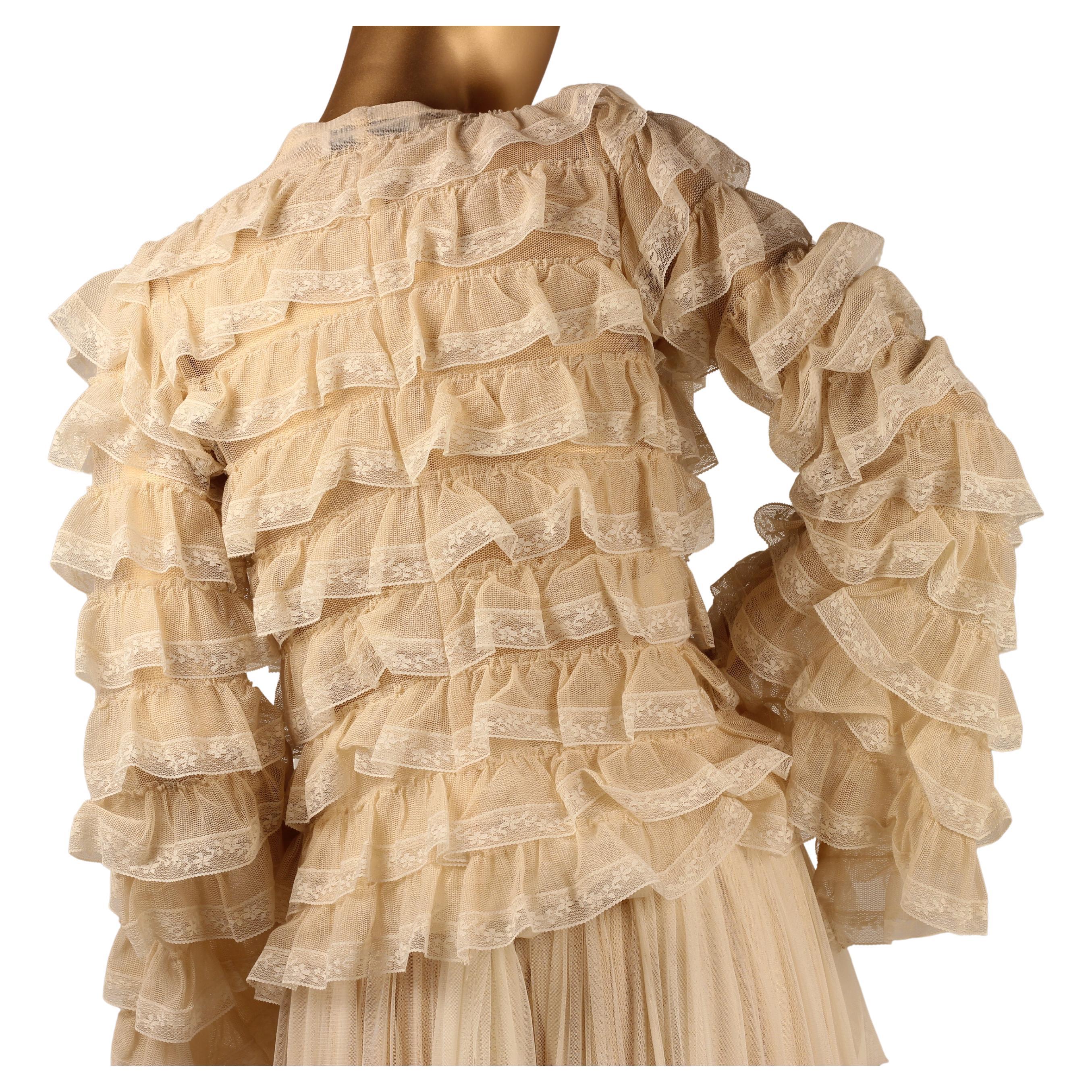 Dolce & Gabbana S/S93 tulle & lace floral skirt - with jacket top For Sale 5