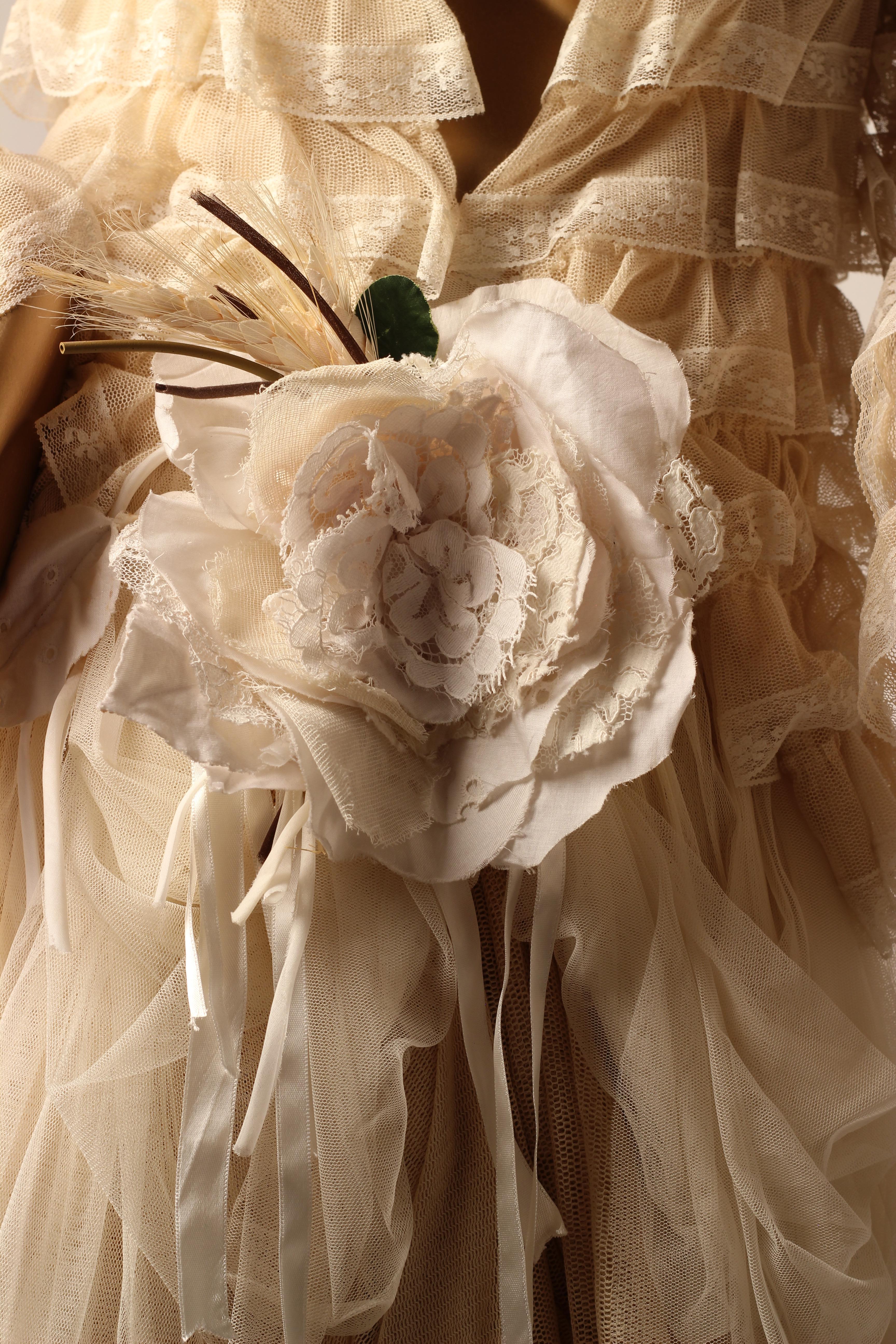 Dolce & Gabbana S/S93 tulle & lace floral skirt - with jacket top In Good Condition For Sale In London, GB