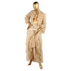 Dolce & Gabbana S/S93 tulle & lace floral skirt - with jacket top