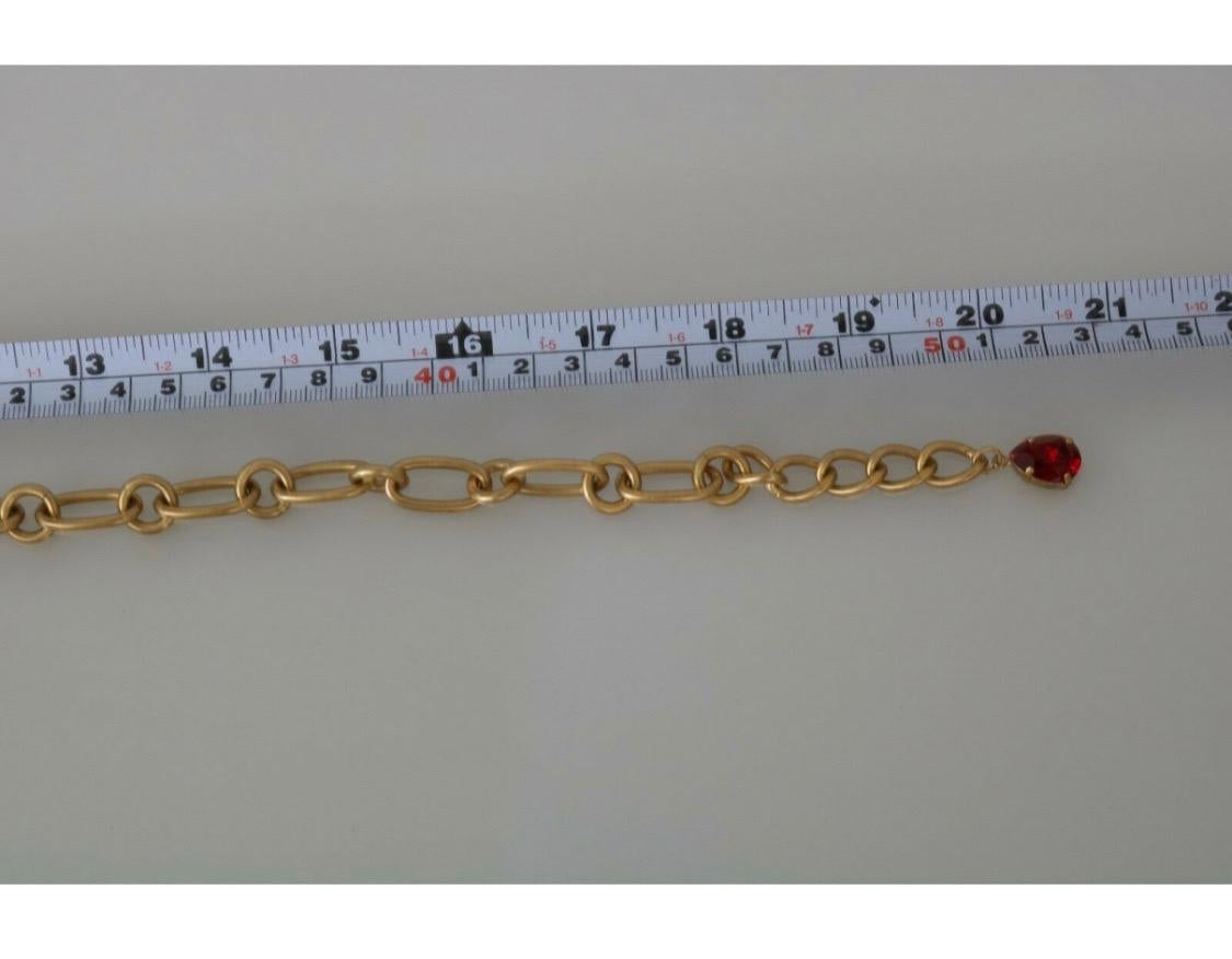 Women's Dolce & Gabbana sacred heart pearl pendant
Chain necklace with red crystals