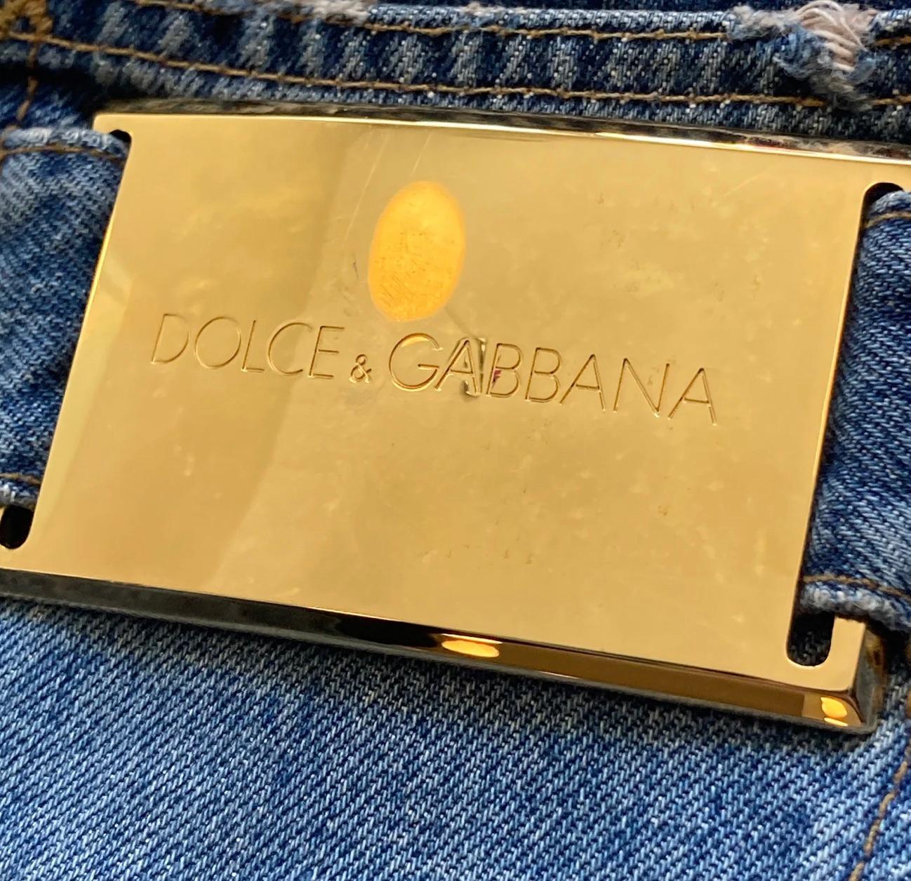 Dolce & Gabbana Sicherheitsnadel-Jeans im Zustand „Hervorragend“ im Angebot in Glasgow, GB