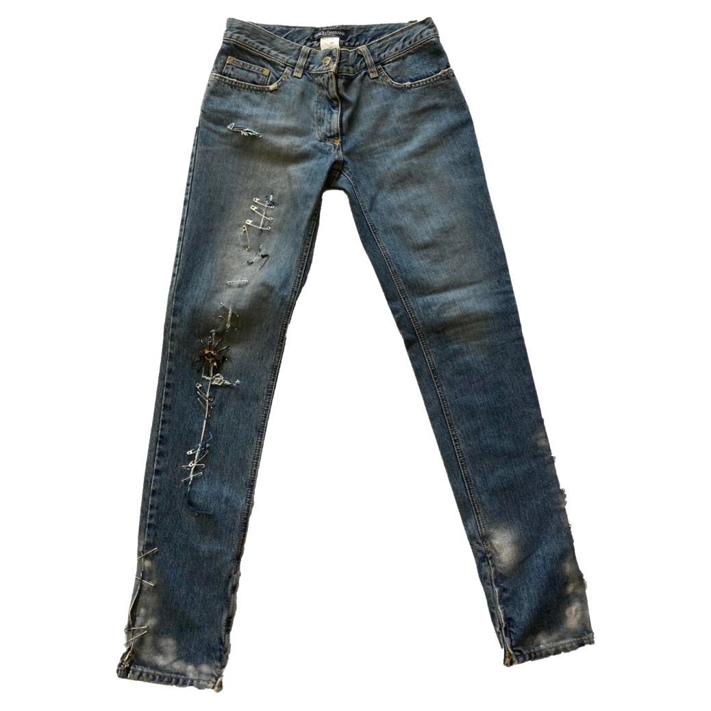 Dolce & Gabbana Sicherheitsnadel-Jeans im Angebot