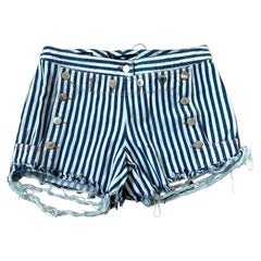 Dolce & Gabbana sailor stripe denim shorts, Spring Summer 2003 runway