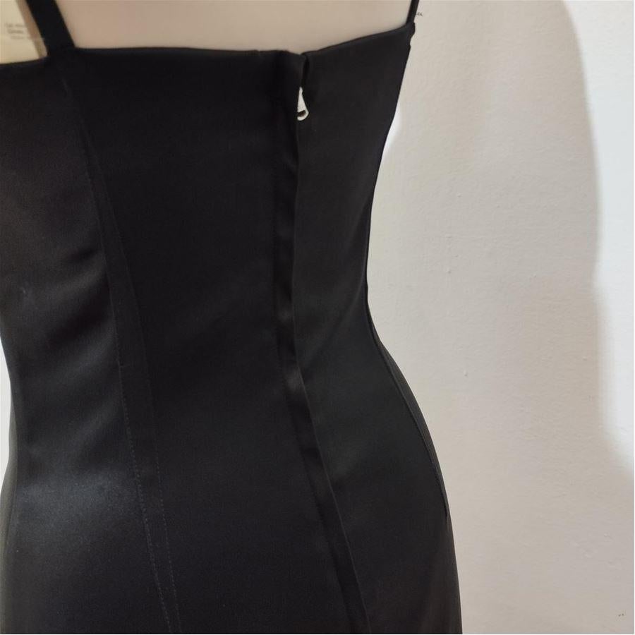 Black Dolce & Gabbana Satin dress size 40 For Sale