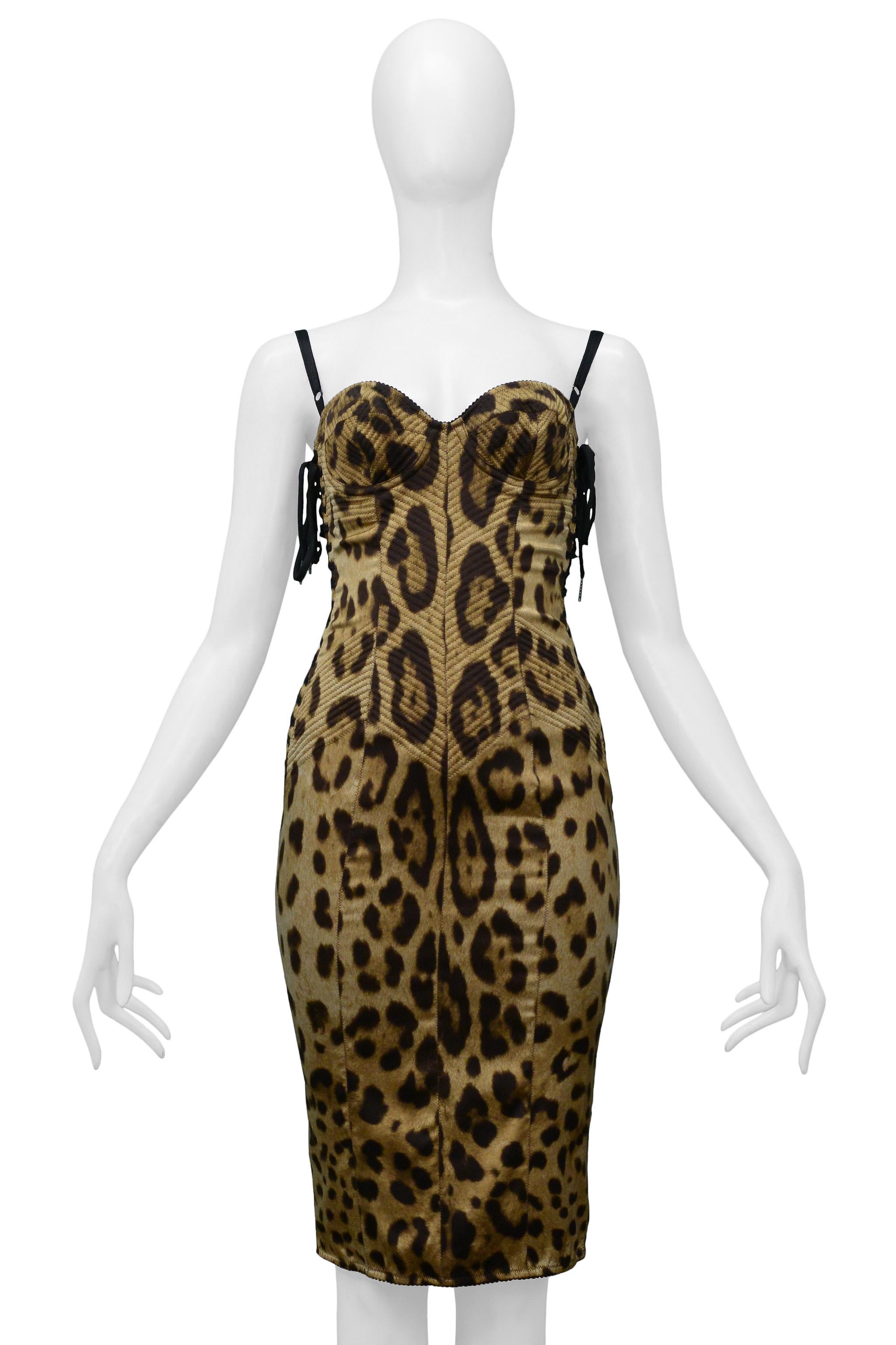 leopard corset dress