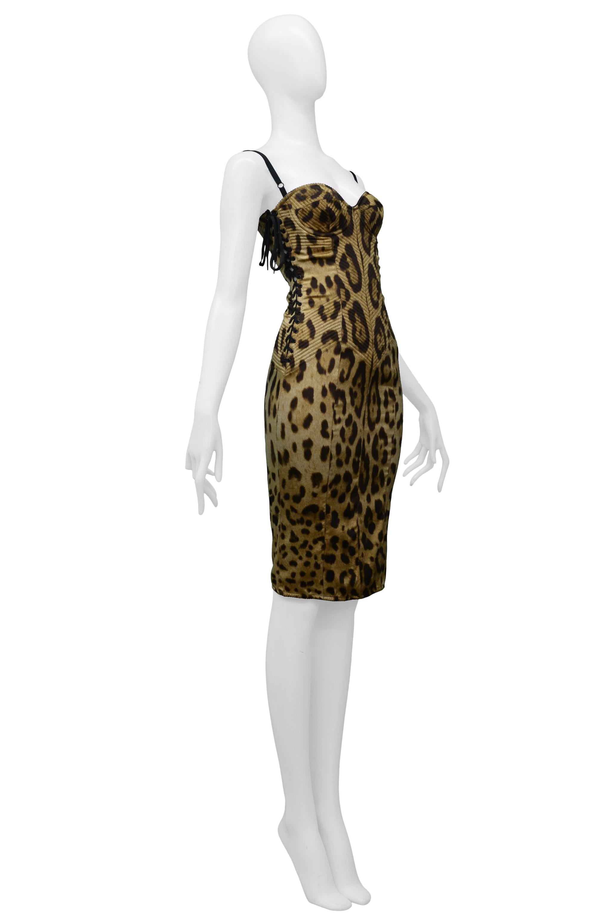 leopard print corset dress