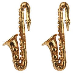 Dolce & Gabbana - Saxophone Metal Cufflinks Enamel Gold