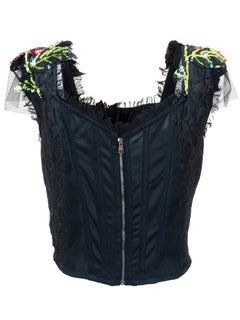 Dolce & Gabbana Sequin Floral Bustier