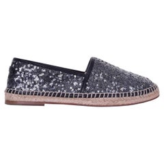 Dolce & Gabbana - Sequined Espadrilles TREMITI Silver EUR 40