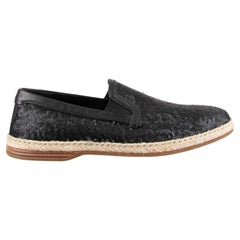 Dolce & Gabbana - Sequined Loafer Shoes MONDELLO Black 42