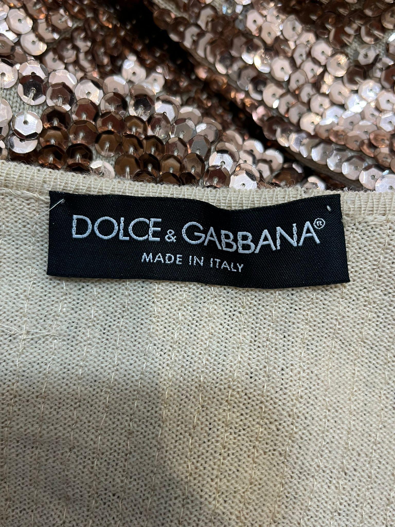 Dolce & Gabbana Sequined Virgin Wool Cardigan 2