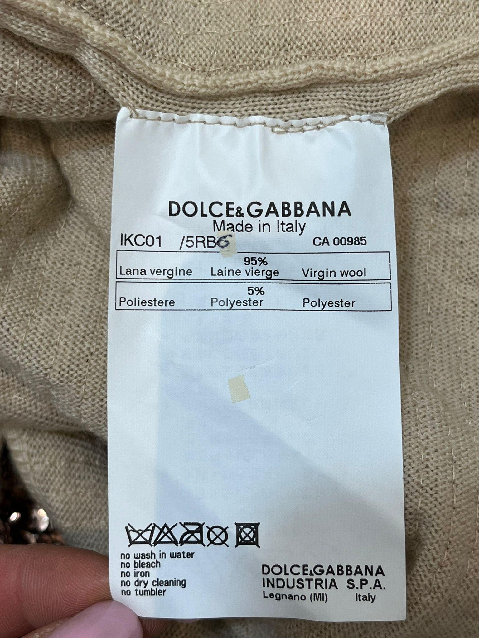 Dolce & Gabbana Sequined Virgin Wool Cardigan 3
