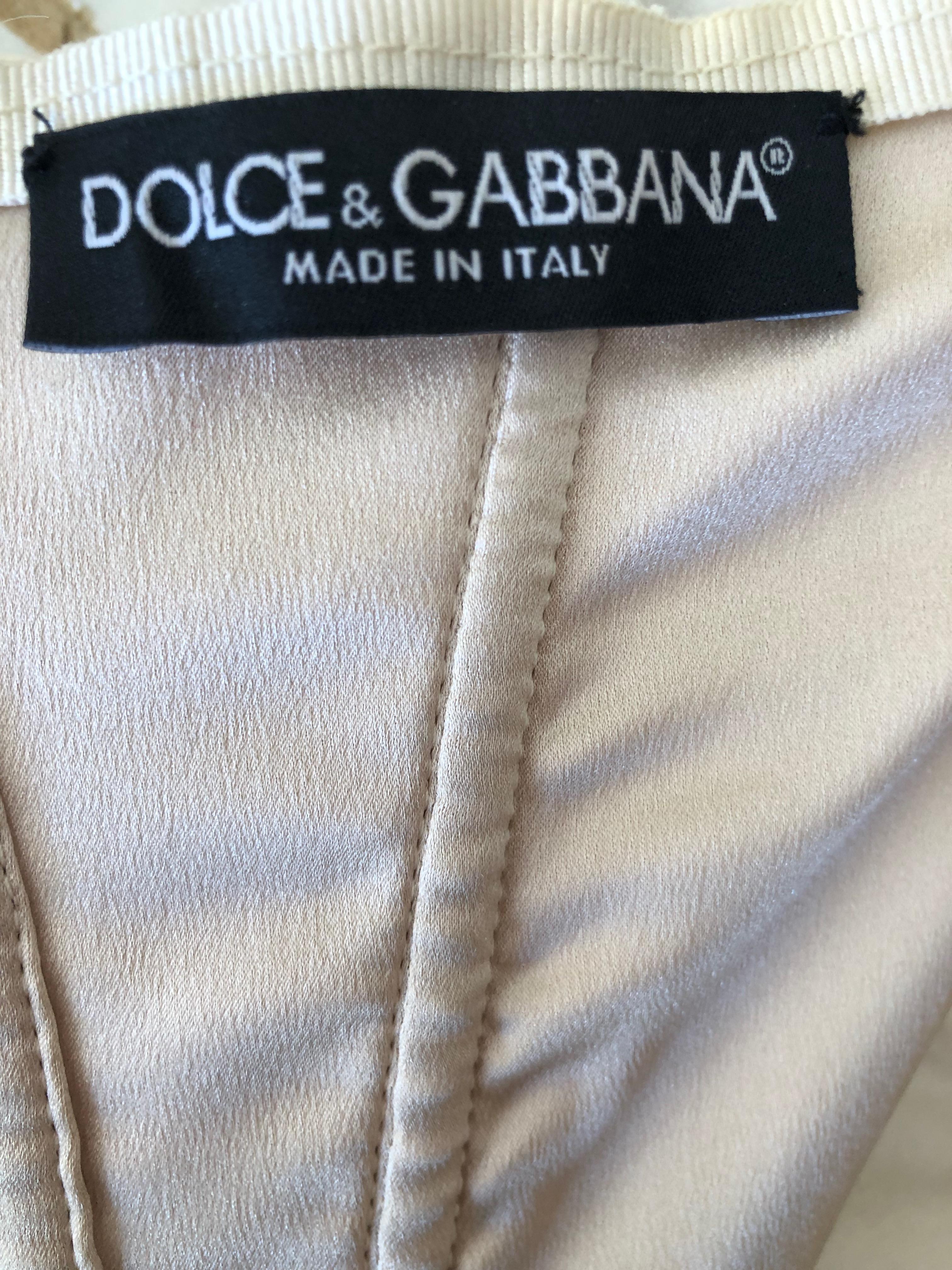 Dolce & Gabbana Sexy Vintage Golden Corset Cocktail Dress For Sale 2