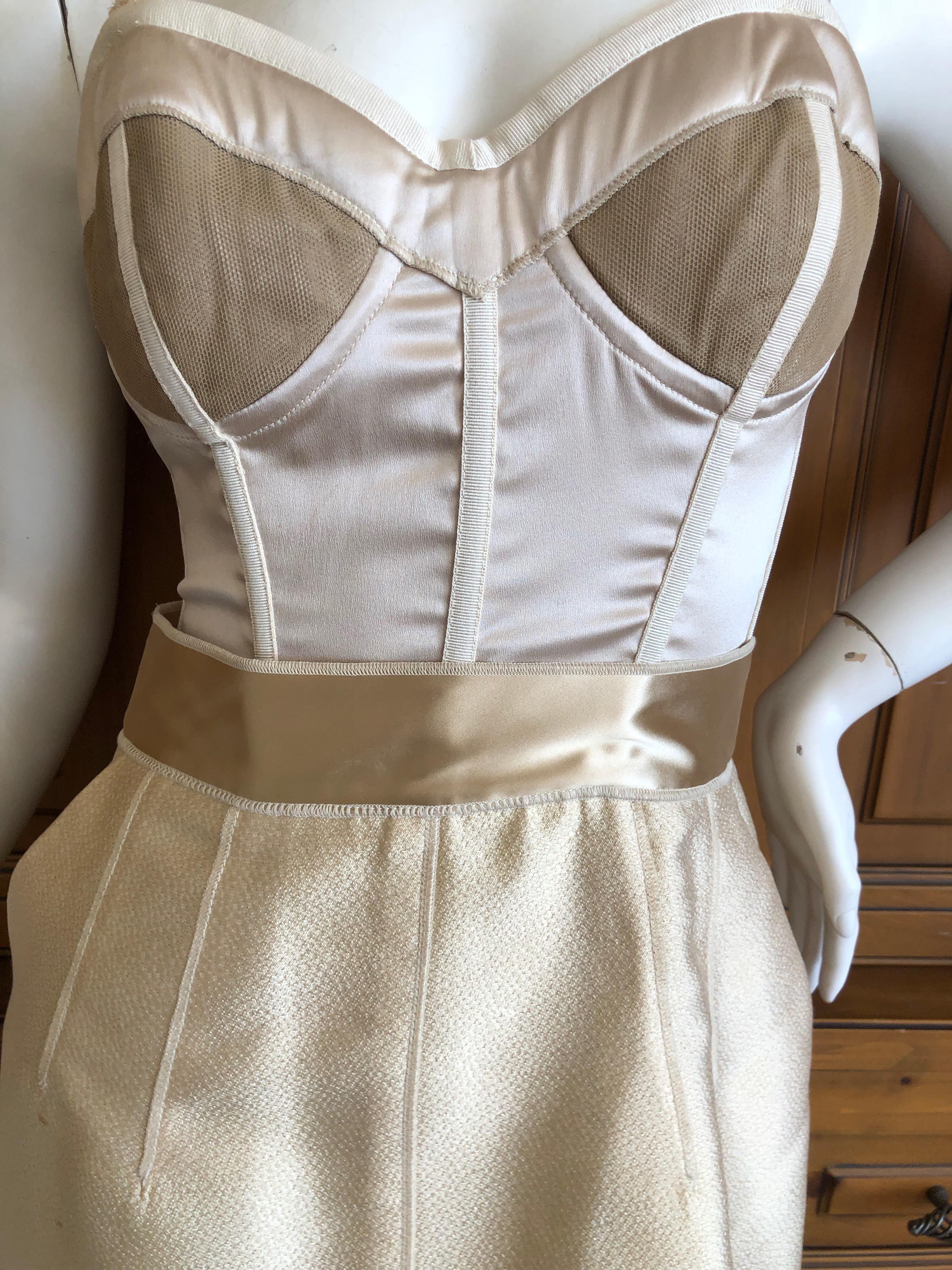 Dolce & Gabbana Sexy Vintage Golden Corset Cocktail Dress In Excellent Condition For Sale In Cloverdale, CA