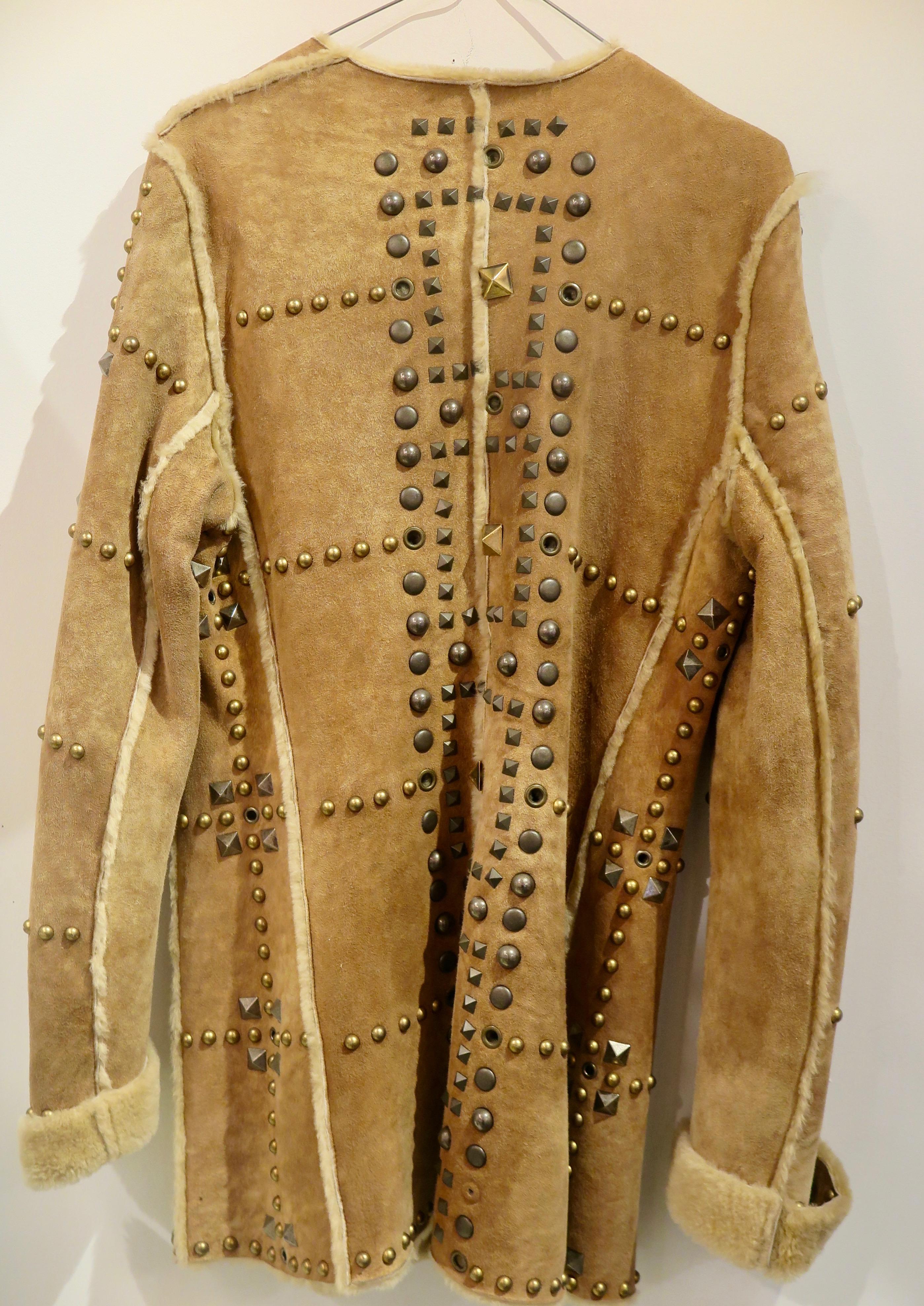 Dolce & Gabbana Shearling Coat / Jacket (Braun) im Angebot