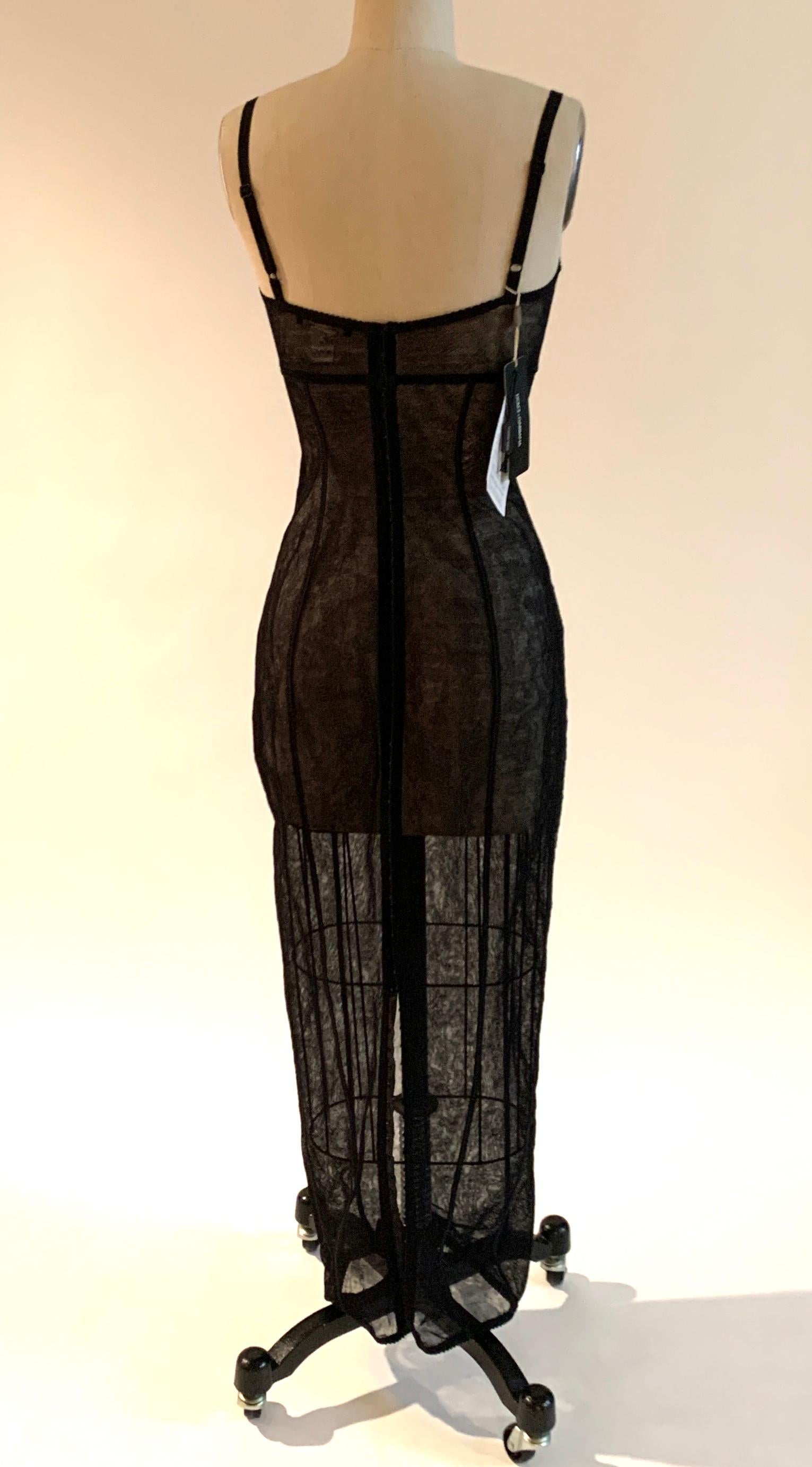 black sheer corset dress