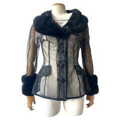 Dolce & Gabbana Sheer Fur Cuff Jacket, Spring Summer 1995 runway