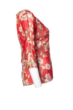 Dolce & Gabbana, sheer printed floral top
