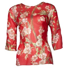 Dolce & Gabbana, sheer printed floral top