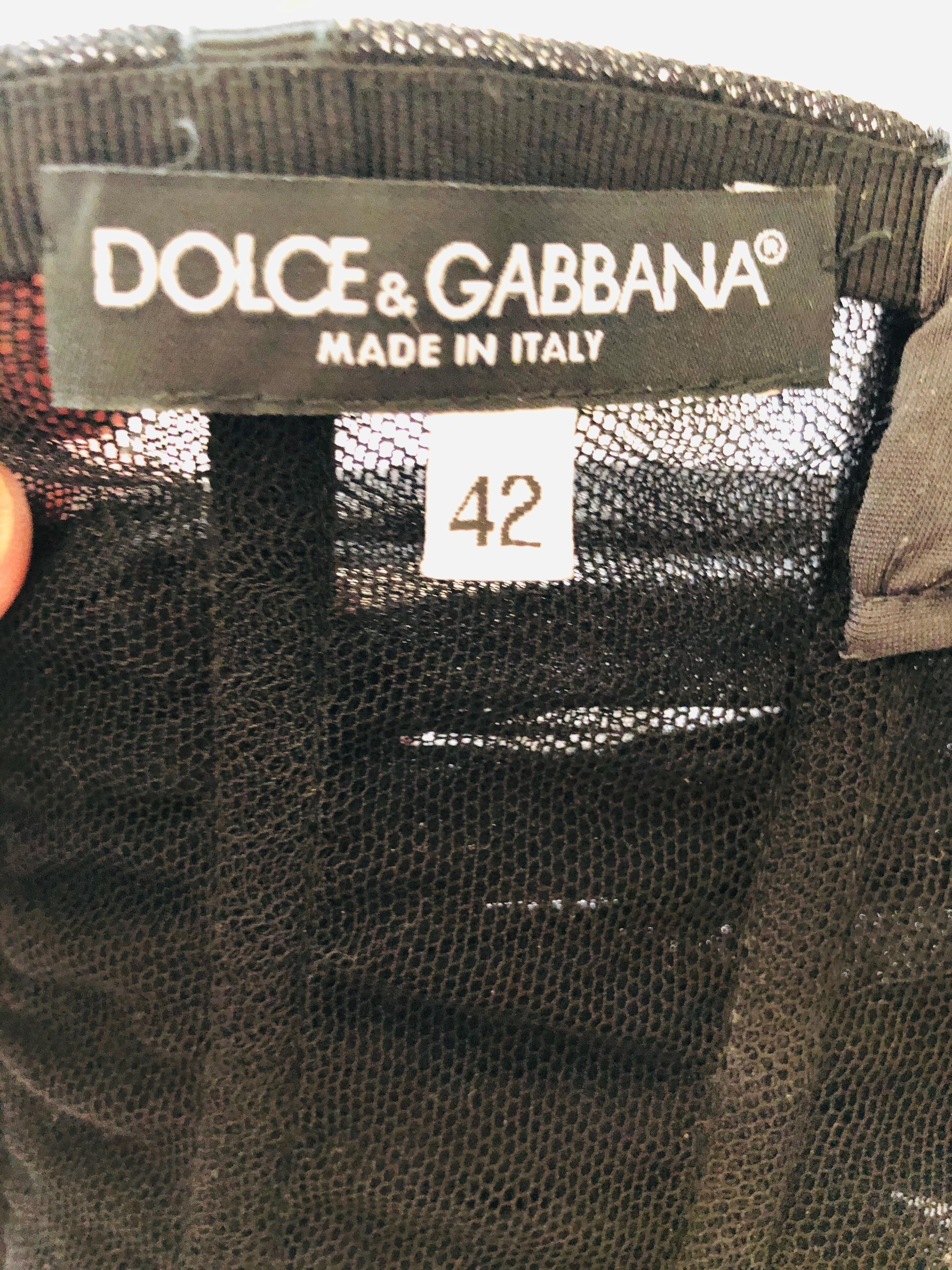  Dolce & Gabbana Sheer Vintage Black Net Draped Corset For Sale 3