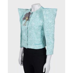Dolce & Gabbana Shimmering Chic Accented Shoulders Jacket Sz.44