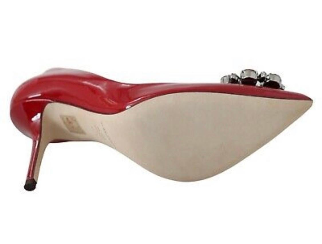 Dolce & Gabbana Shoes Red Leather Patent Pumps Heels EU39 In New Condition In WELWYN, GB